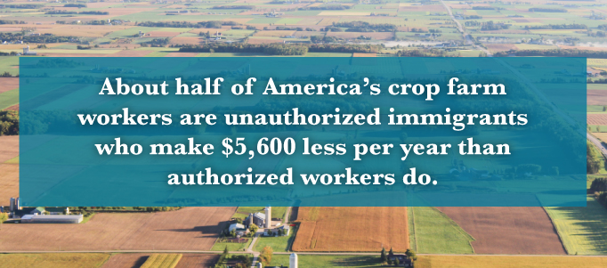 half crop farm workers are unauthorized immigrants